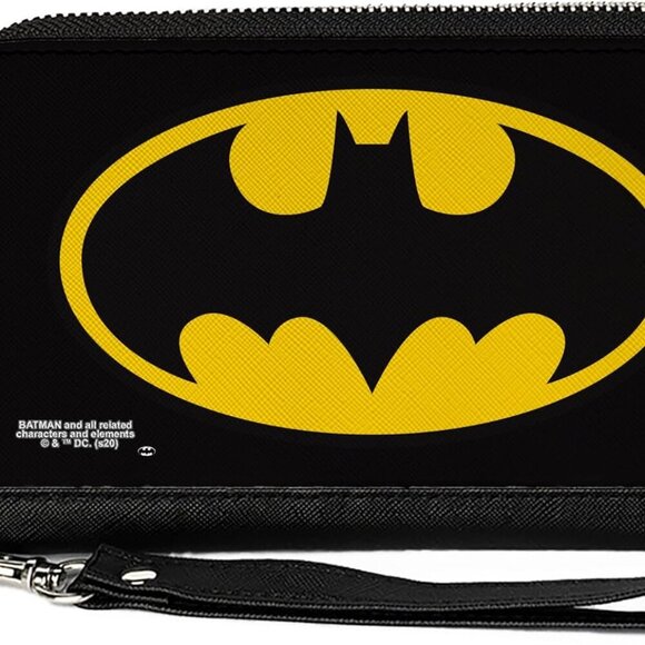 Women's PU Zip Around Wallet Rectangle-Batman, 7.5"x4.5" - Picture 1 of 9